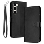 For Samsung Galaxy S23 Mobile Accessories Supplier PU Leather Calf Texture Stand Case Phone Cover