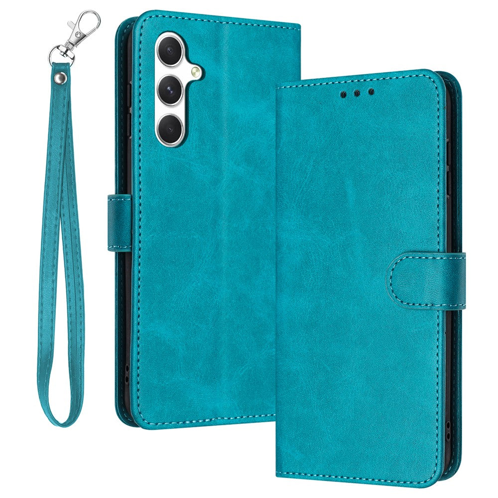 For Samsung Galaxy A15 5G / 4G PU Leather Phone Stand Case Calf Texture Wallet Phone Cover