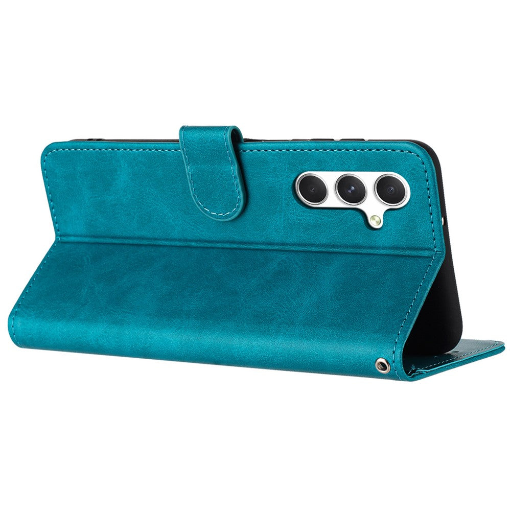 For Samsung Galaxy A15 5G / 4G PU Leather Phone Stand Case Calf Texture Wallet Phone Cover