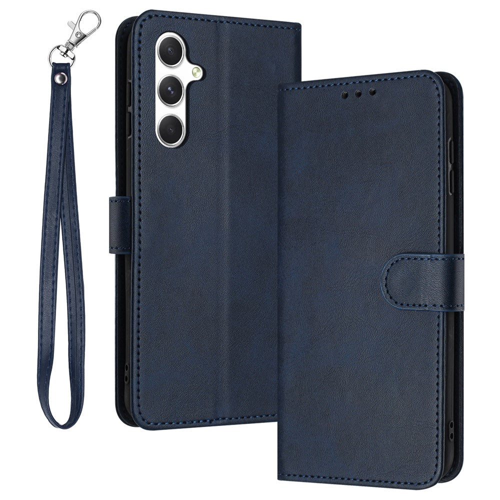For Samsung Galaxy A15 5G / 4G PU Leather Phone Stand Case Calf Texture Wallet Phone Cover