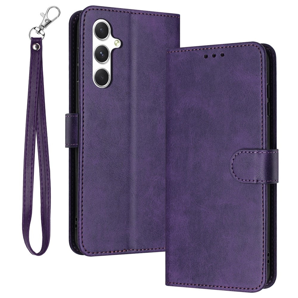 For Samsung Galaxy A15 5G / 4G PU Leather Phone Stand Case Calf Texture Wallet Phone Cover