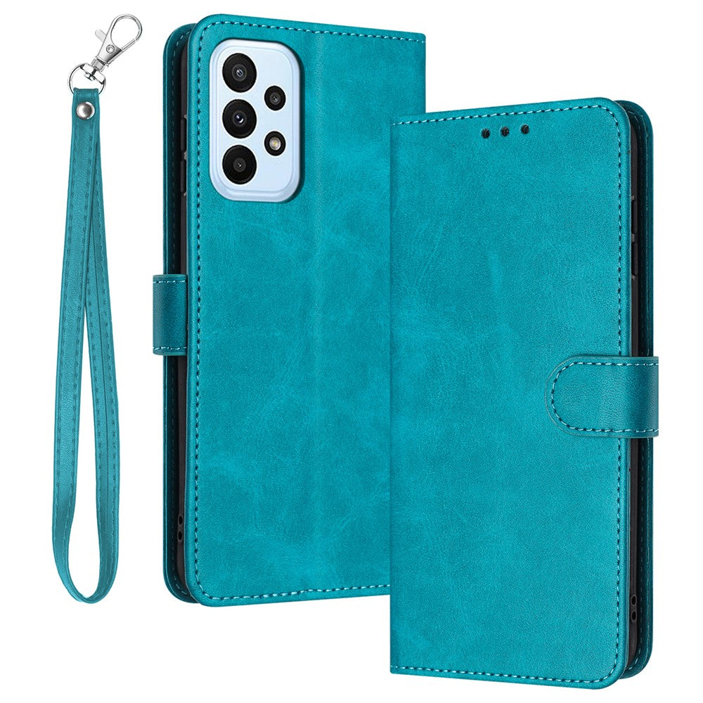 For Samsung Galaxy A32 4G (EU Version) Case Solid Color Flip Stand Leather Cover Cell Phone Accessories