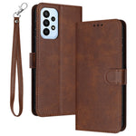 For Samsung Galaxy A32 4G (EU Version) Case Solid Color Flip Stand Leather Cover Cell Phone Accessories