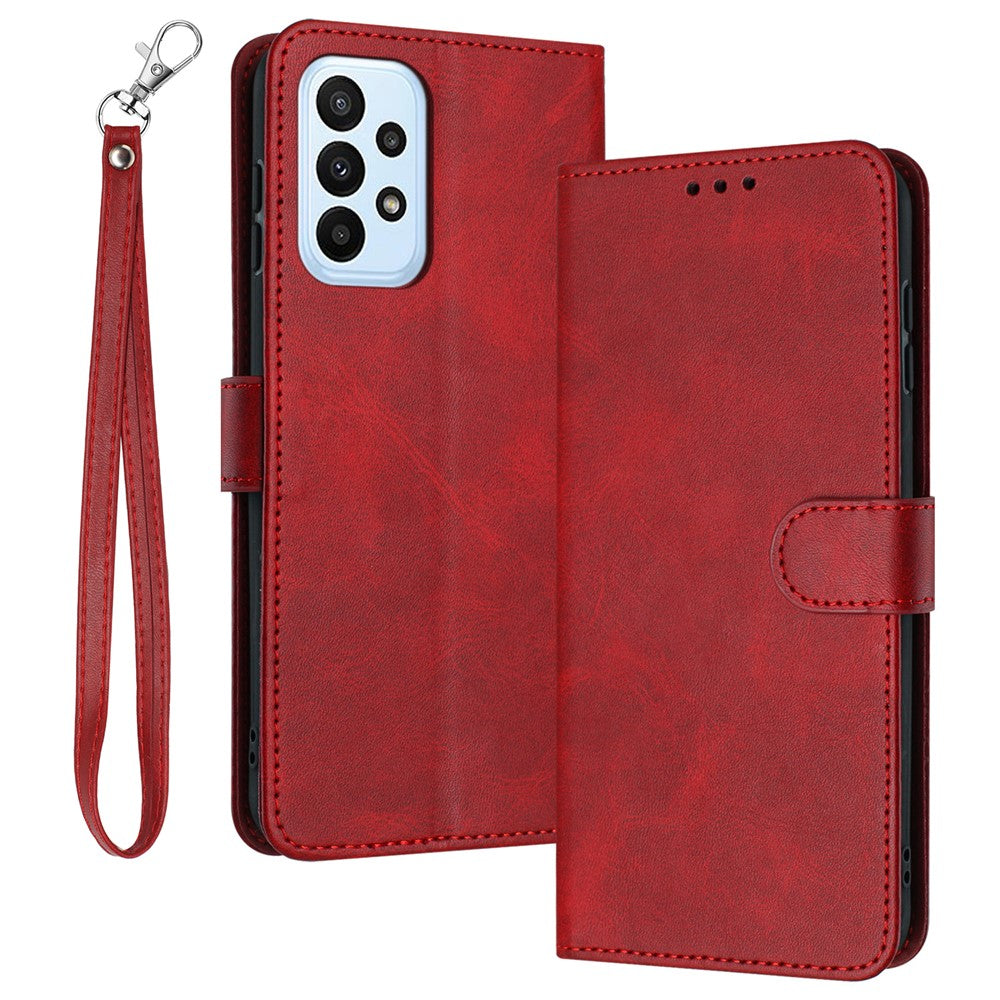 For Samsung Galaxy A32 4G (EU Version) Case Solid Color Flip Stand Leather Cover Cell Phone Accessories