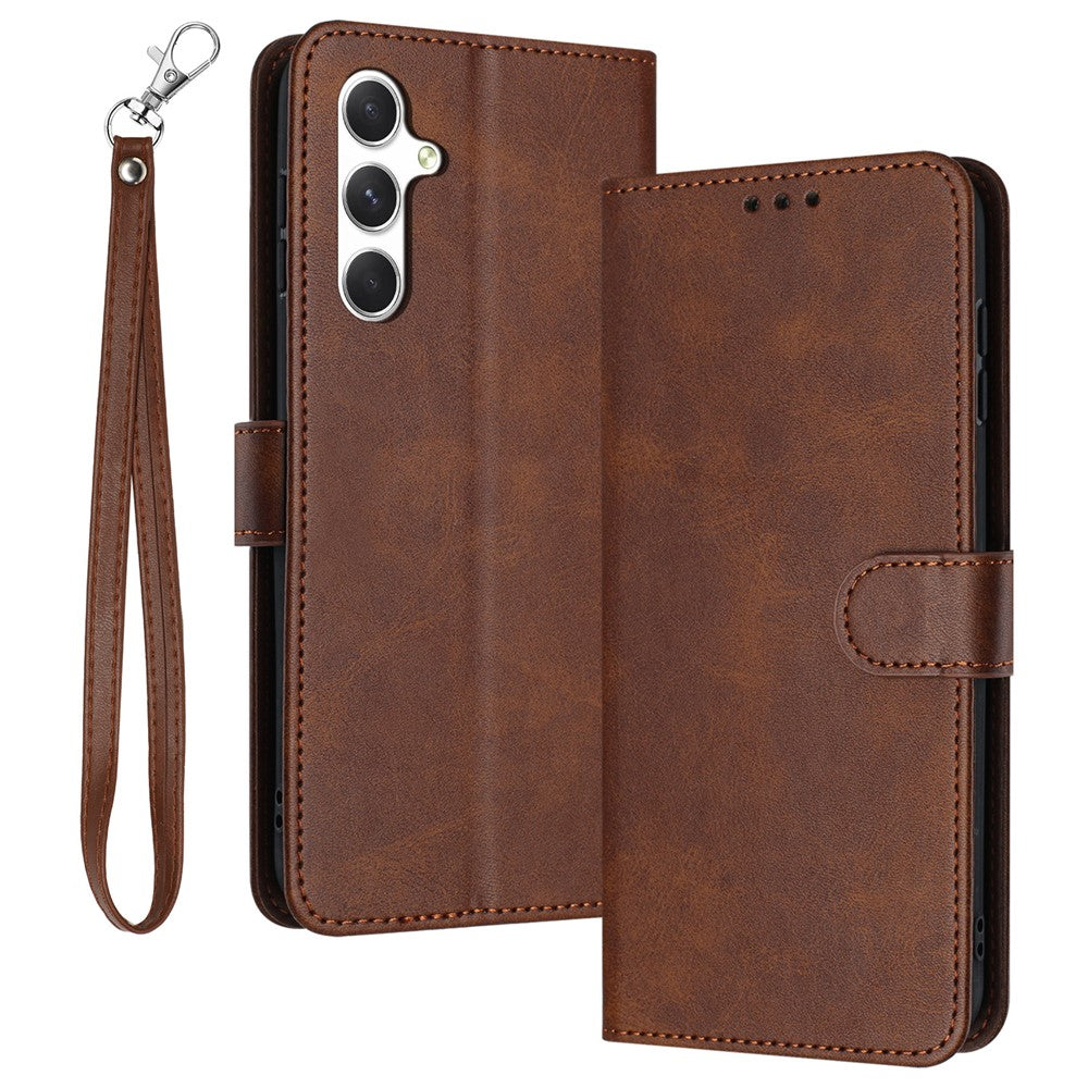 Til Samsung Galaxy A24 4G (162,1 X 77,6 X 8,3mm) Cover TPU+PU Læder Telefoncover Anti-ridse Stand Wallet Etui