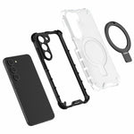 For Samsung Galaxy S23 Case PC+TPU Phone Shell Ring Kickstand Cover Magnetic Case