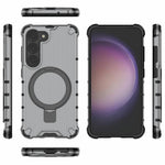 For Samsung Galaxy S23 Case PC+TPU Phone Shell Ring Kickstand Cover Magnetic Case