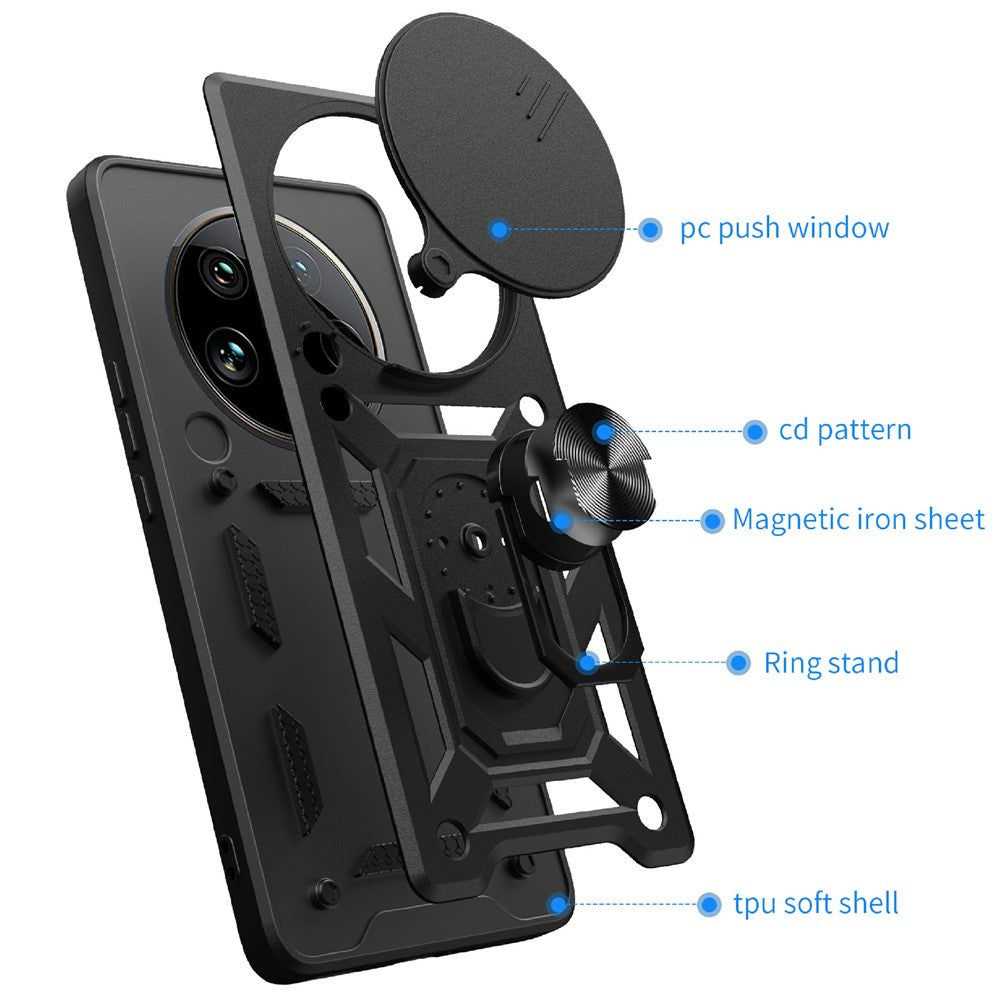 For Xiaomi 14 Ultra Phone Cover Camera Protection Bump Proof PC+TPU Back Case