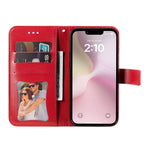 iPhone 17e/16e-skal med blommönster, PU-läder, plånboksfodral, mobilskal