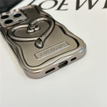 For iPhone 12 Pro Mobile Phone Cover Heart Shape Kickstand TPU Electroplated   Phone Cases