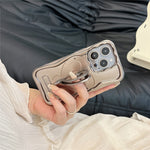 For iPhone 12 Pro Mobile Phone Cover Heart Shape Kickstand TPU Electroplated   Phone Cases