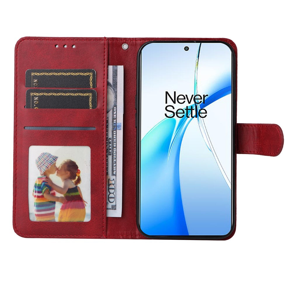 Mobilstativcover til OnePlus Nord CE4 5G / Oppo K12, magnetisk læderflipetui med flipfunktion, tegnebog