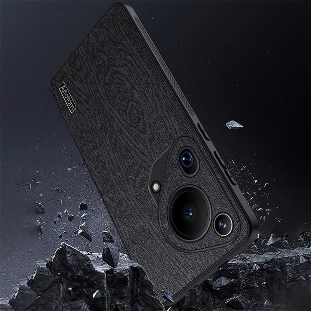 For Huawei Pura 70 Ultra Cases Wood Texture PU+PC+TPU Phone Cover