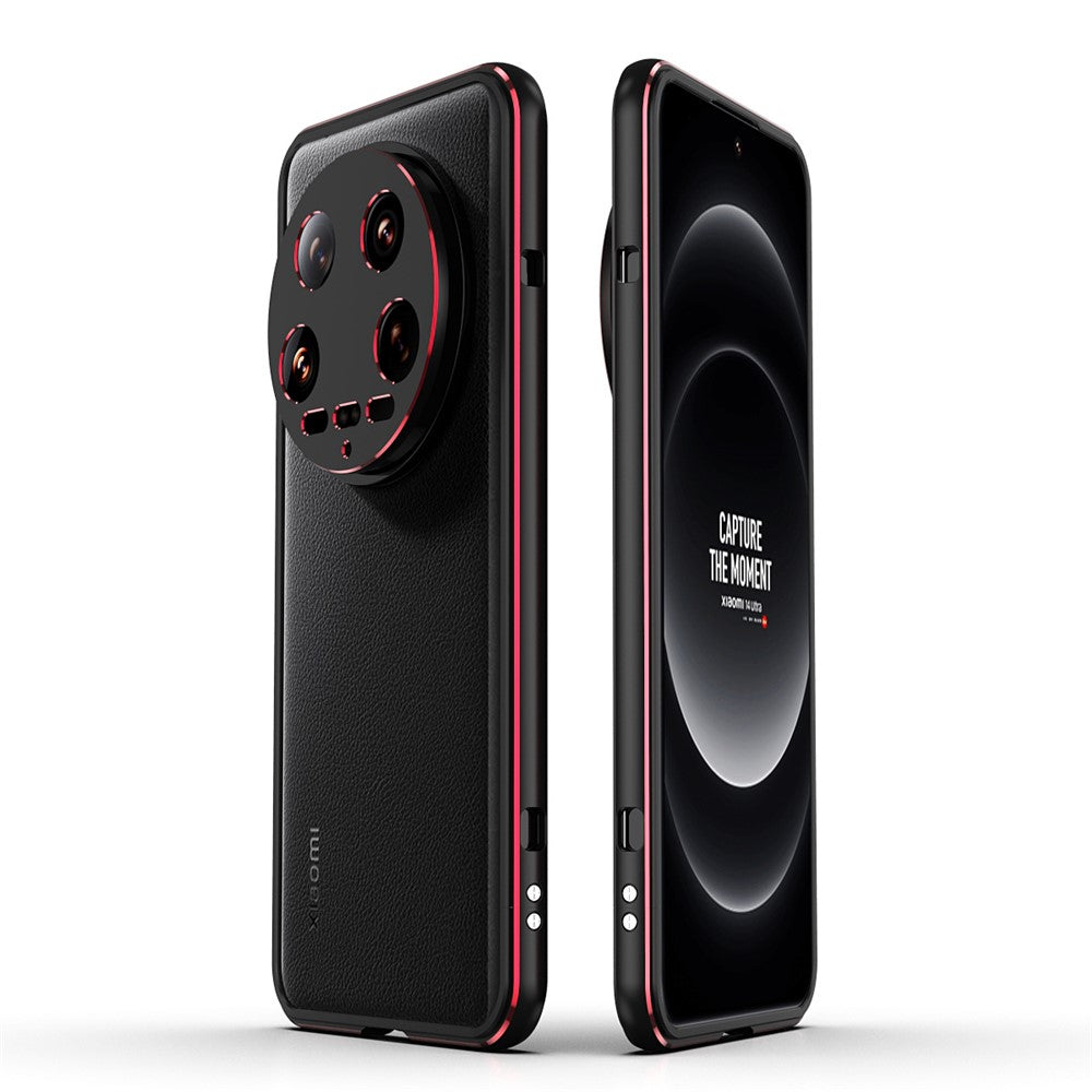 For Xiaomi 14 Ultra  Phone Bumper Case Anti-Drop Metal Frame Shell with Camera Rear Lens Cover