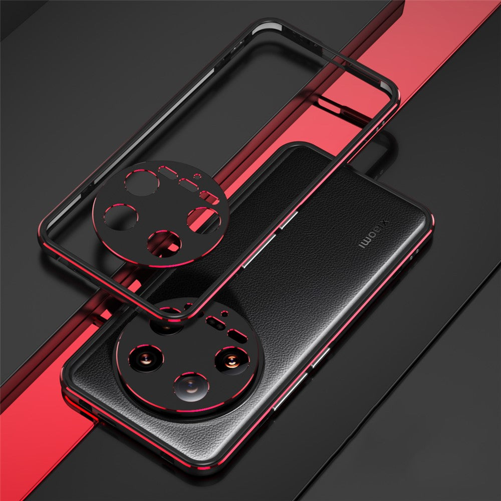 For Xiaomi 14 Ultra  Phone Bumper Case Anti-Drop Metal Frame Shell with Camera Rear Lens Cover