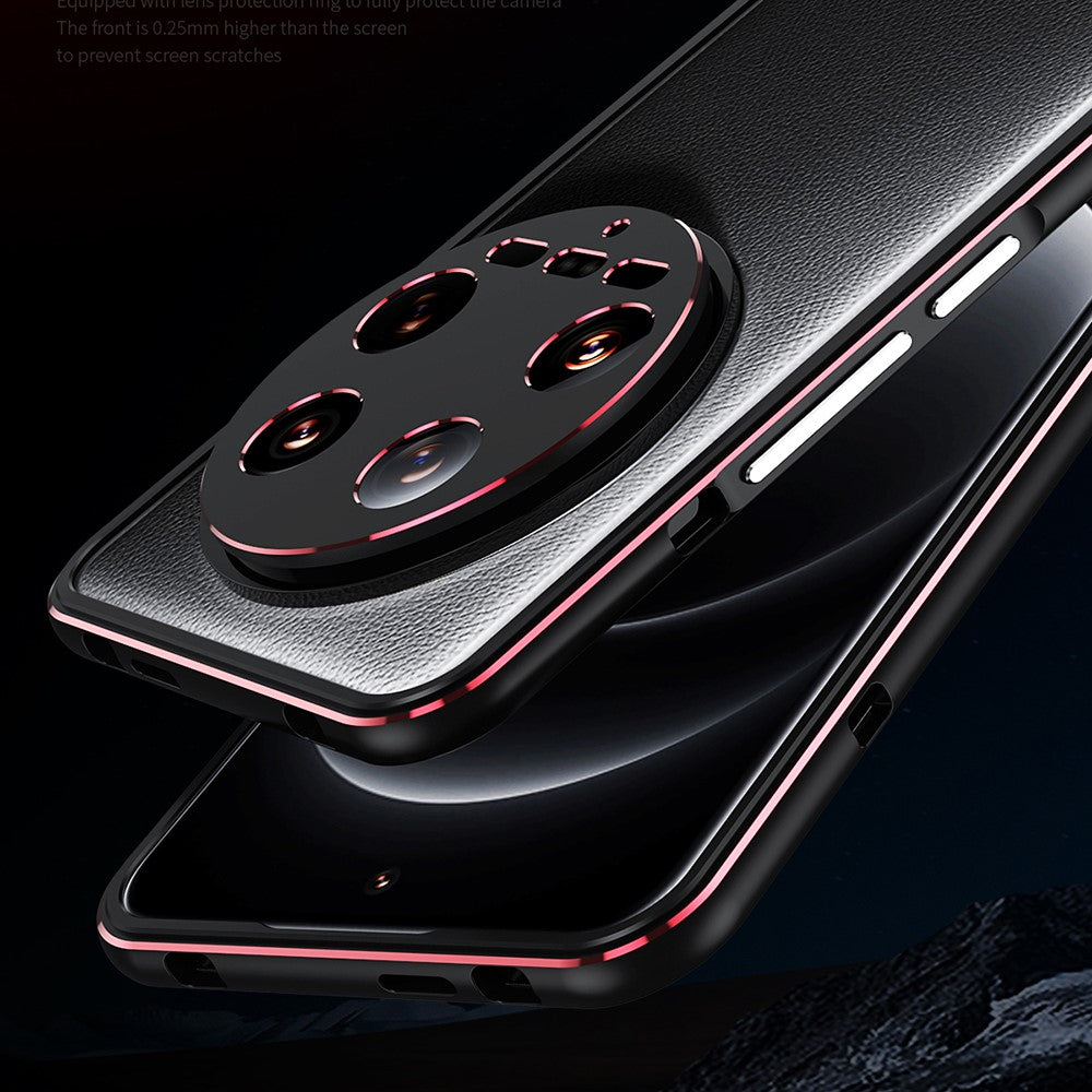 For Xiaomi 14 Ultra  Phone Bumper Case Anti-Drop Metal Frame Shell with Camera Rear Lens Cover