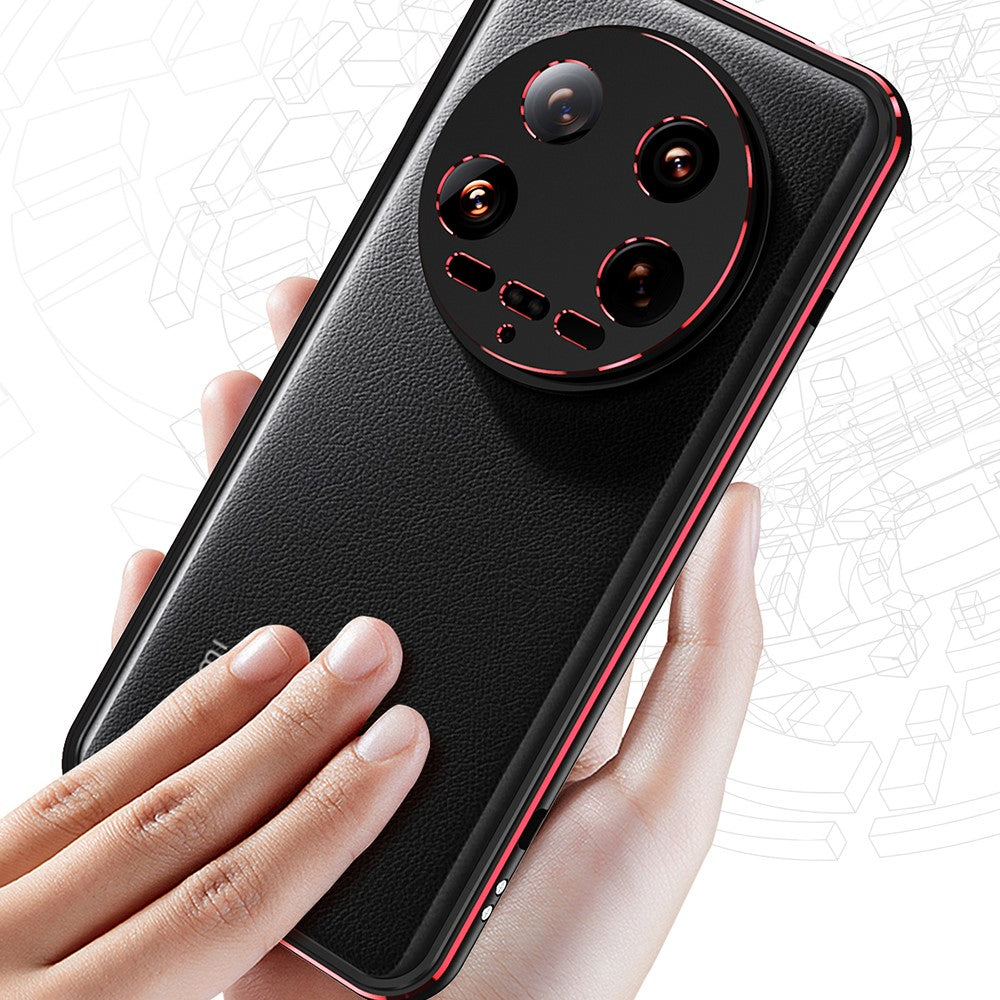For Xiaomi 14 Ultra  Phone Bumper Case Anti-Drop Metal Frame Shell with Camera Rear Lens Cover