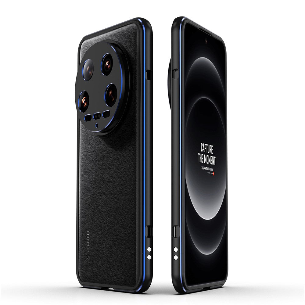 For Xiaomi 14 Ultra  Phone Bumper Case Anti-Drop Metal Frame Shell with Camera Rear Lens Cover