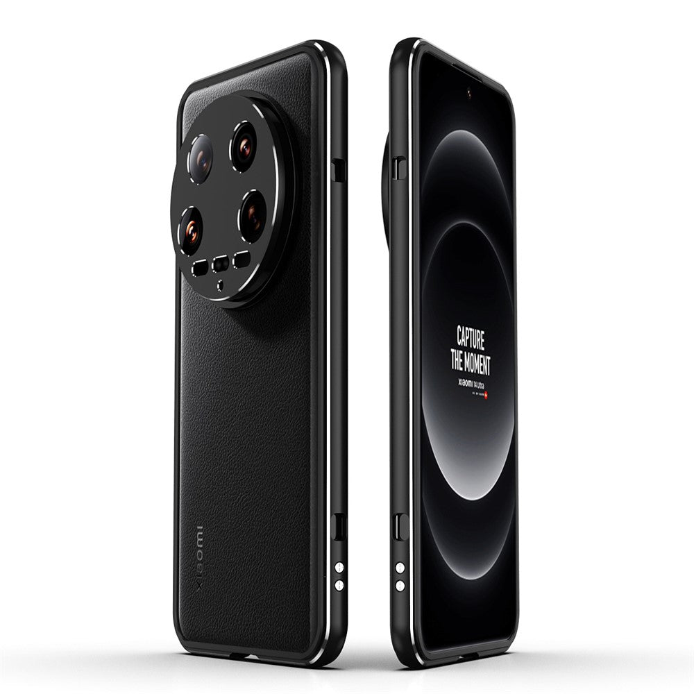 For Xiaomi 14 Ultra  Phone Bumper Case Anti-Drop Metal Frame Shell with Camera Rear Lens Cover