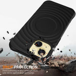 Skal för iPhone 13, kompatibelt med Magsafe Ripple Texture Liquid Silicone Soft Phone Cover