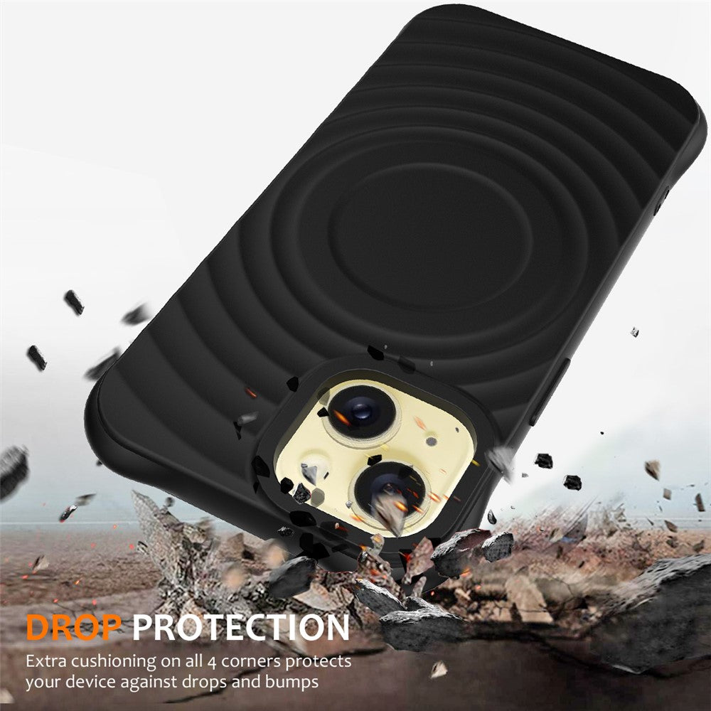Skal för iPhone 13, kompatibelt med Magsafe Ripple Texture Liquid Silicone Soft Phone Cover