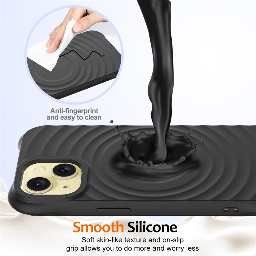 Skal för iPhone 13, kompatibelt med Magsafe Ripple Texture Liquid Silicone Soft Phone Cover