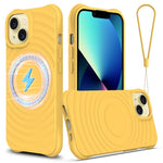 Skal för iPhone 13, kompatibelt med Magsafe Ripple Texture Liquid Silicone Soft Phone Cover