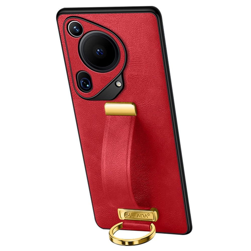 SULADA Fashion Series för Huawei Pura 70 Ultra-skal i läder + PC + TPU-stativ – mobilskal
