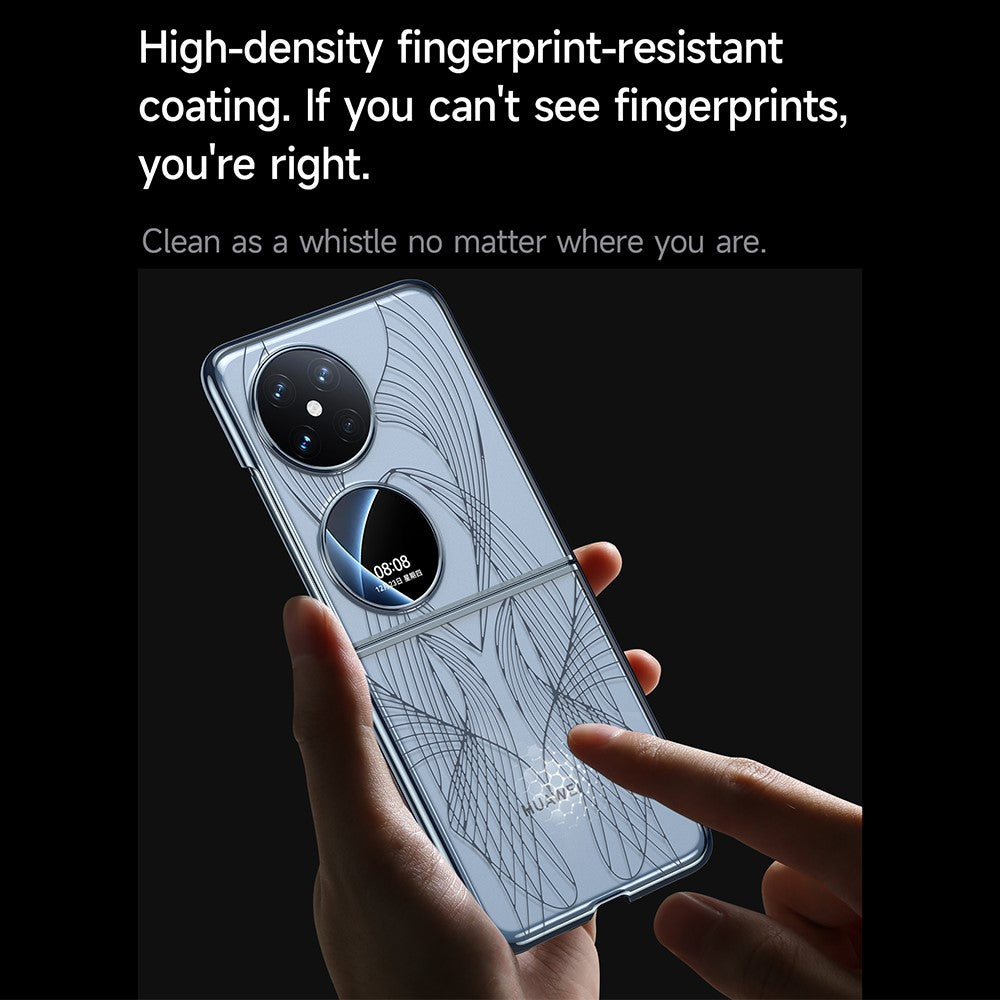 SULADA För Huawei Pocket 2 Mobilskal Genomskinligt Hårt PC Laser Carved Fodral
