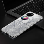 SULADA For Huawei P50 Pocket Phone Case Clear PC Laser Carving Shockproof Phone Cover