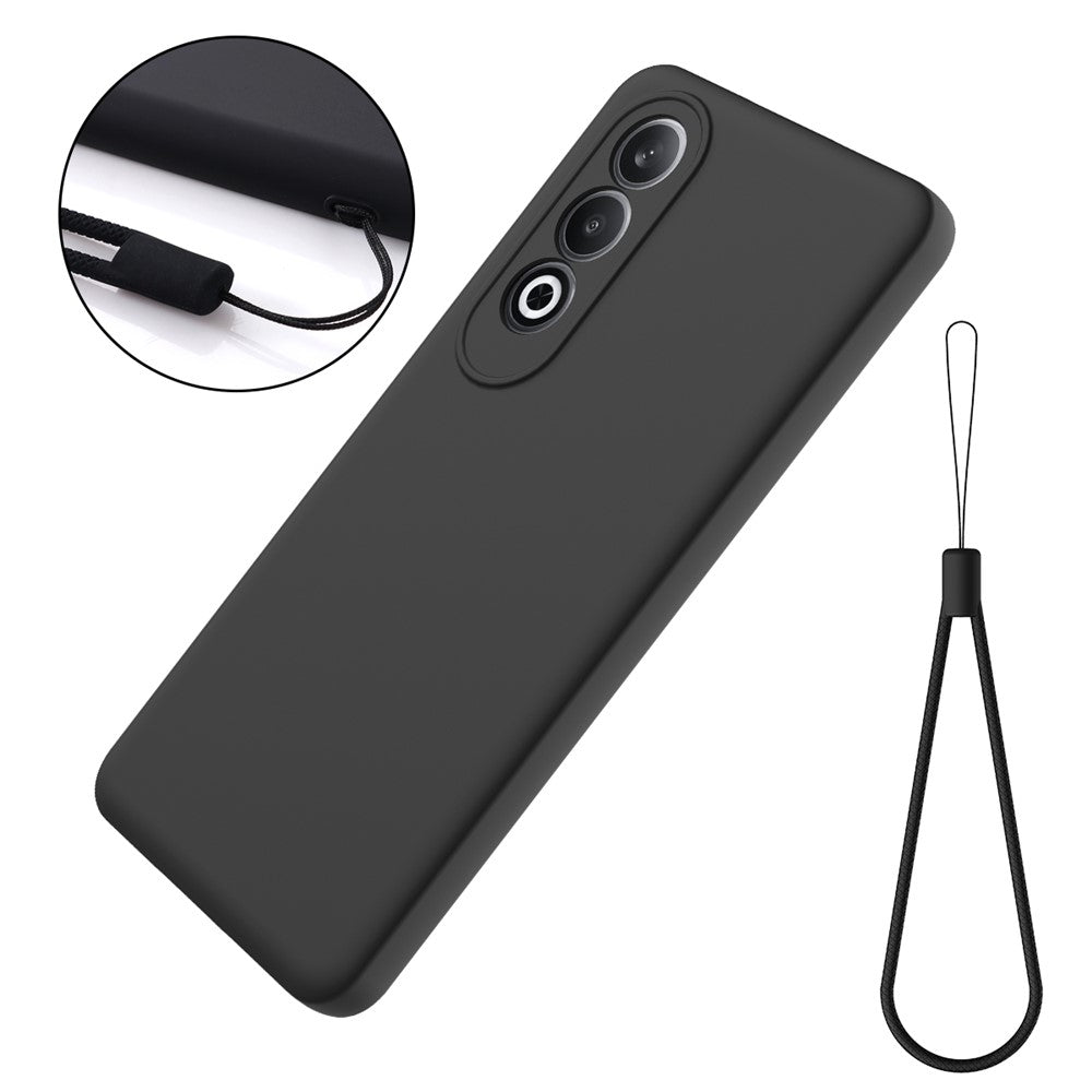 For OnePlus Nord CE4 5G Case Slim-Fit Liquid Silicone Protective Back Cover  with Hand Strap