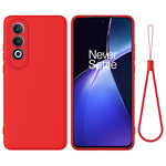 For OnePlus Nord CE4 5G Case Slim-Fit Liquid Silicone Protective Back Cover  with Hand Strap