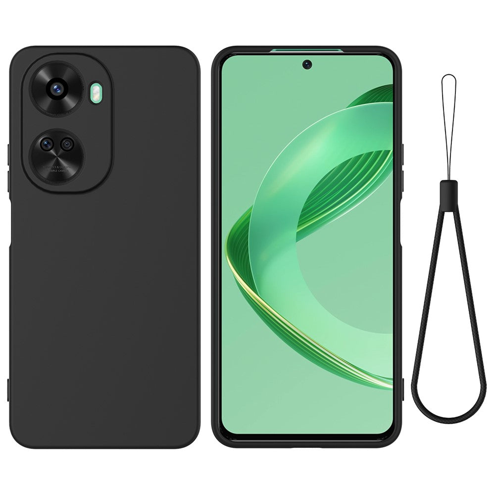 Huawei nova 12 SE 4G / nova 11 SE Stötsäkert skal Flytande silikonskydd med handrem