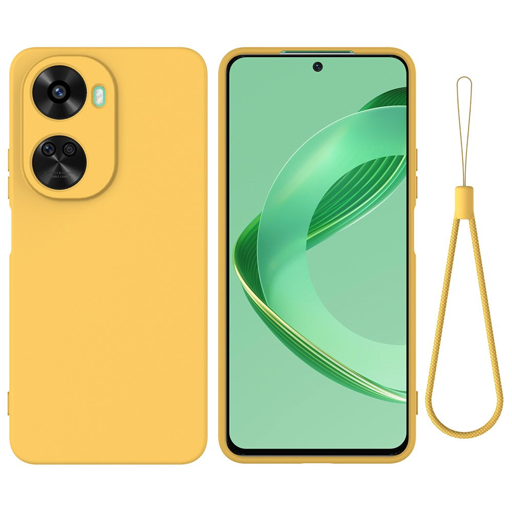 Huawei nova 12 SE 4G / nova 11 SE Stötsäkert skal Flytande silikonskydd med handrem