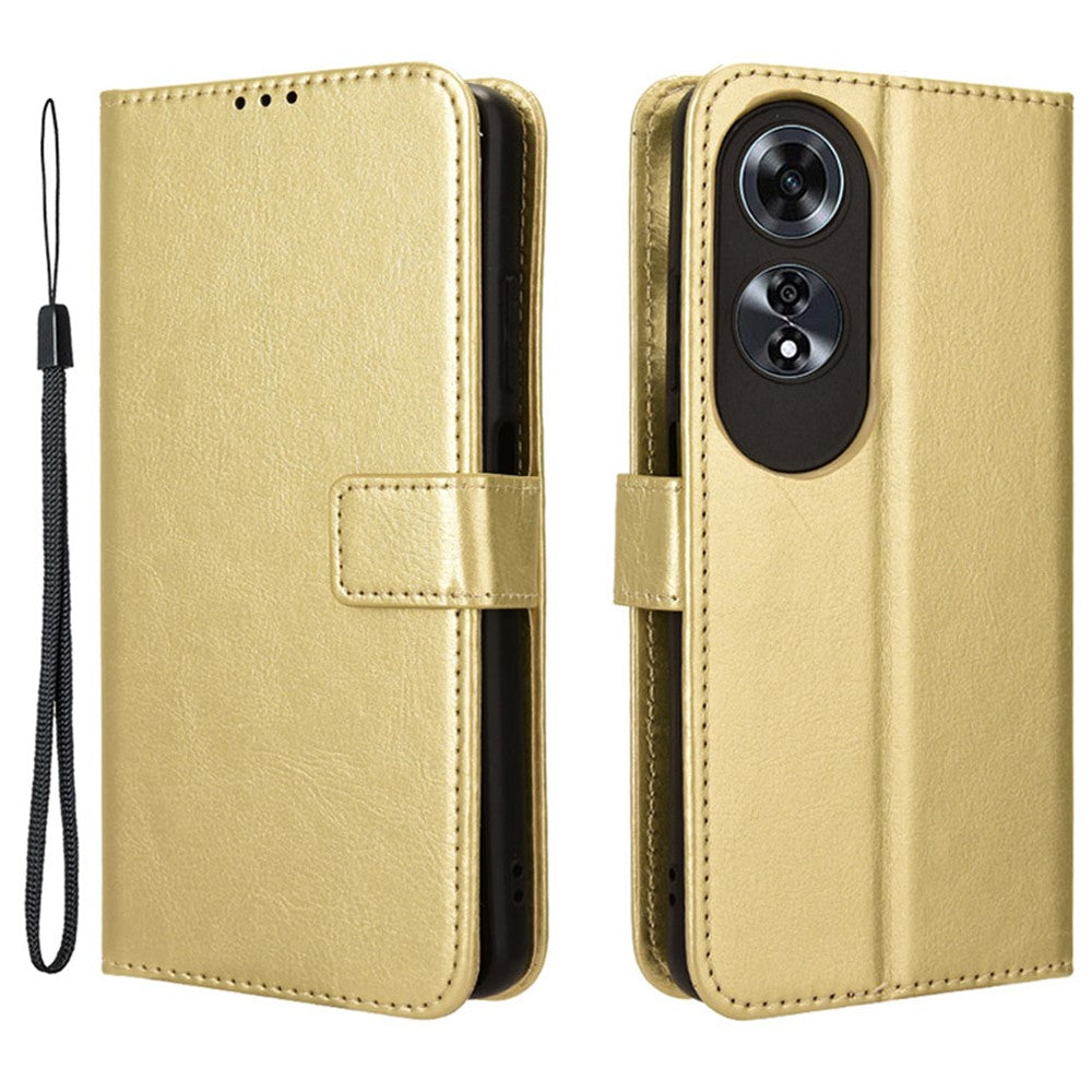 For Oppo A60 4G Leather Case Crazy Horse Texture Phone Cover Mobile Accessories