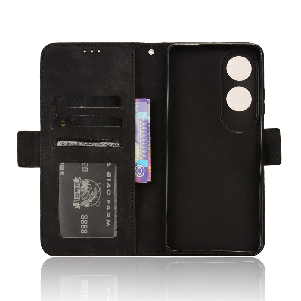 For Oppo A60 4G Case with Multiple Card Slots PU Leather Flip Stand Cell Phone Cover