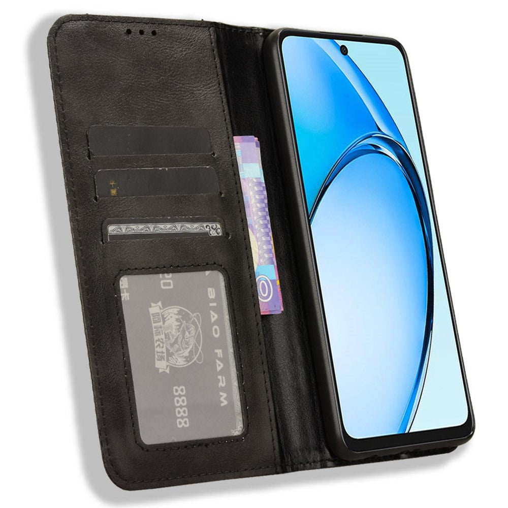 For Oppo A60 4G Leather Case Magnetic Closing Phone Cover with Wallet
