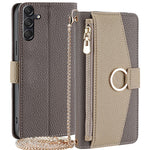 Til Samsung Galaxy M55 5G / C55 5G / F55 5G Etui Lynlåspung Stander Telefon Lædercover med Spejldesign