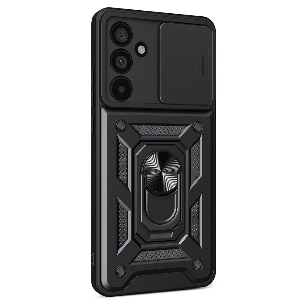 For Samsung Galaxy M55 5G / C55 5G / F55 5G Case Kickstand PC+TPU Phone Shell with Slide Camera Protective Cover
