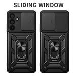For Samsung Galaxy M55 5G / C55 5G / F55 5G Case Kickstand PC+TPU Phone Shell with Slide Camera Protective Cover