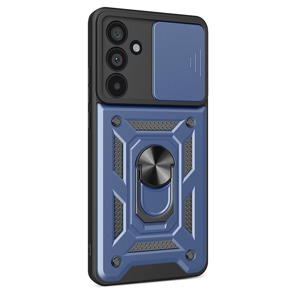 For Samsung Galaxy M55 5G / C55 5G / F55 5G Case Kickstand PC+TPU Phone Shell with Slide Camera Protective Cover