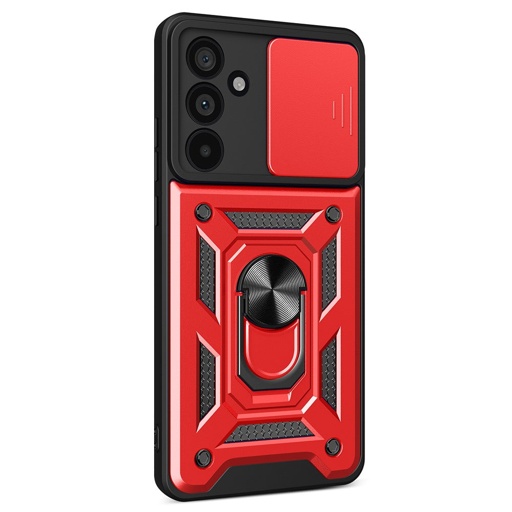 For Samsung Galaxy M55 5G / C55 5G / F55 5G Case Kickstand PC+TPU Phone Shell with Slide Camera Protective Cover