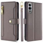 For OnePlus Nord CE4 5G Case Shock-Absorbent Leather Phone Cover with Zipper Wallet