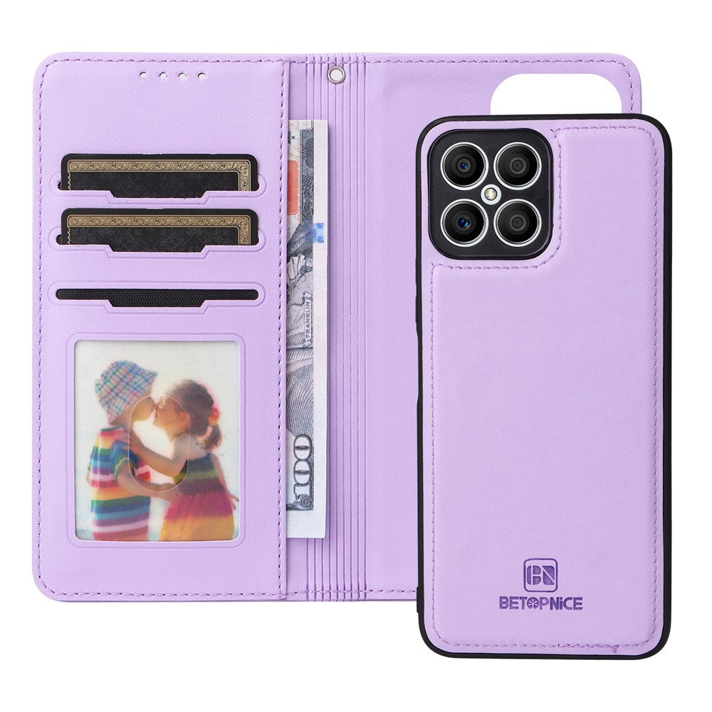 For Honor X8 4G / X30i / Play6T Pro Magnetic Case BETOPNICE Detachable PU Leather Phone Cover with Strap