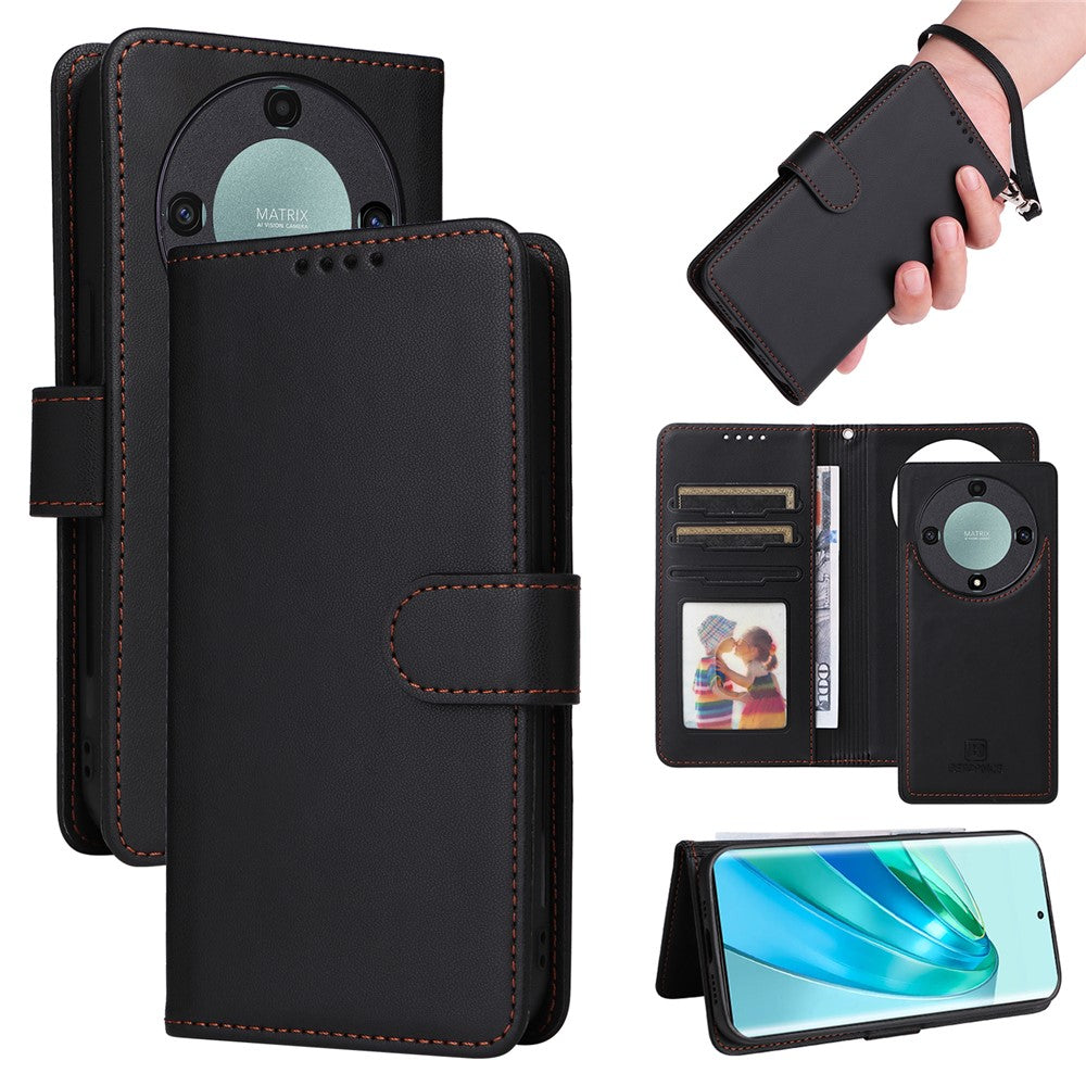 For Honor X9a 5G / X40 5G / Magic5 Lite 5G Magnetic Case BETOPNICE Detachable PU Leather Phone Cover with Strap