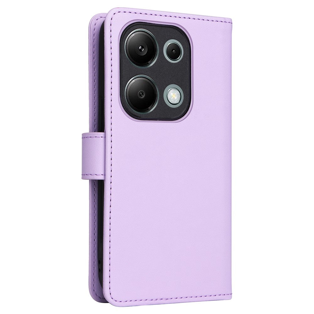 For Xiaomi Redmi Note 14S 4G / Note 13 Pro 4G / Poco M6 Pro 4G Magnetic Case BETOPNICE Detachable PU Leather Phone Cover with Strap