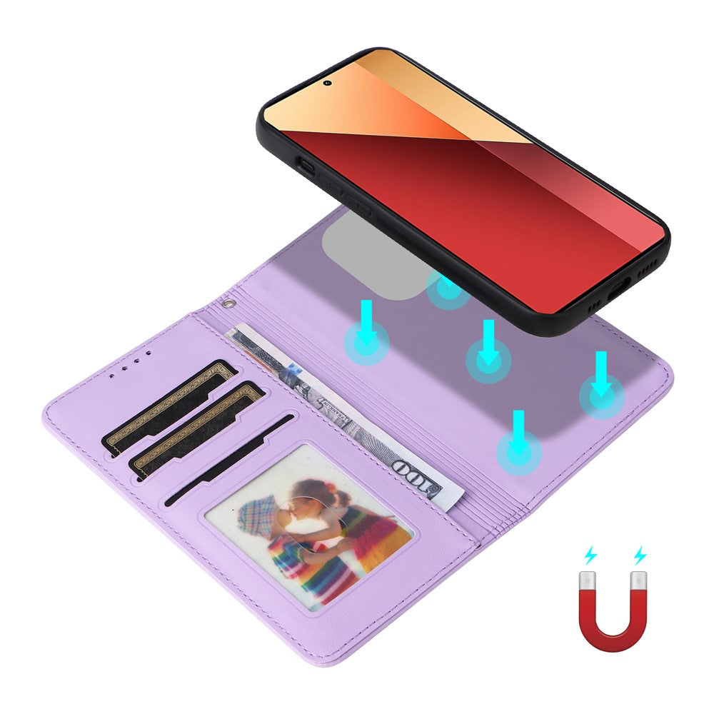 For Xiaomi Redmi Note 14S 4G / Note 13 Pro 4G / Poco M6 Pro 4G Magnetic Case BETOPNICE Detachable PU Leather Phone Cover with Strap
