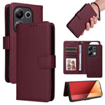 For Xiaomi Redmi Note 14S 4G / Note 13 Pro 4G / Poco M6 Pro 4G Magnetic Case BETOPNICE Detachable PU Leather Phone Cover with Strap