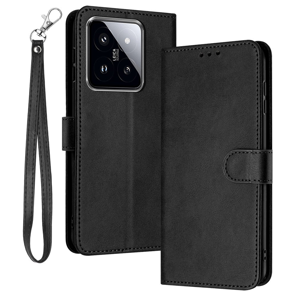 For Xiaomi 14 Case Full Protection Folding Stand Leather Phone Cover with Wallet
