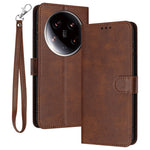 For Xiaomi 14 Ultra Case PU Leather Stand Phone Back Cover with Wrist Strap